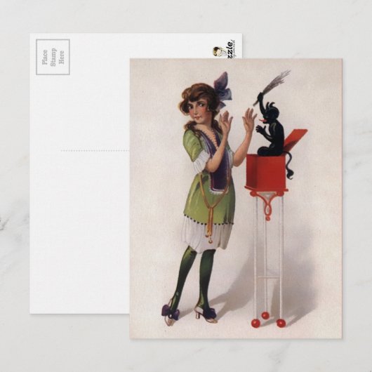  Victoriaans Krampus Briefkaart (Voorkant / Achterkant)