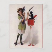  Victoriaans Krampus Briefkaart (Voorkant)