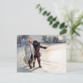  Victoriaans Krampus Briefkaart (Staand voorkant)