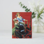 Victoriaans Krampus Briefkaart (Staand voorkant)