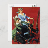 Victoriaans Krampus Briefkaart (Voorkant / Achterkant)