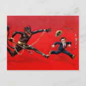 Victoriaans Krampus Briefkaart (Voorkant)