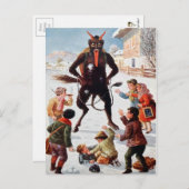 Victoriaans Krampus Briefkaart (Voorkant / Achterkant)