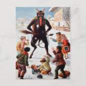 Victoriaans Krampus Briefkaart (Voorkant)