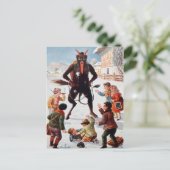 Victoriaans Krampus Briefkaart (Staand voorkant)