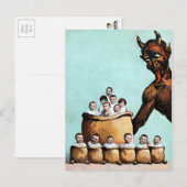  Victoriaans Krampus Briefkaart (Voorkant / Achterkant)