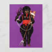  Victoriaans Krampus Briefkaart (Voorkant)