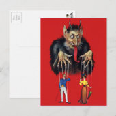 Victoriaans Krampus Briefkaart (Voorkant / Achterkant)