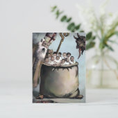 Victoriaans Krampus-Briefkaart voor kerstmis Briefkaart (Staand voorkant)