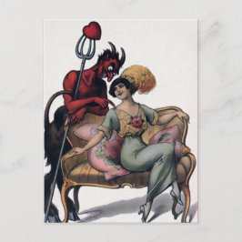 Victoriaans Krampus Devil Briefkaart