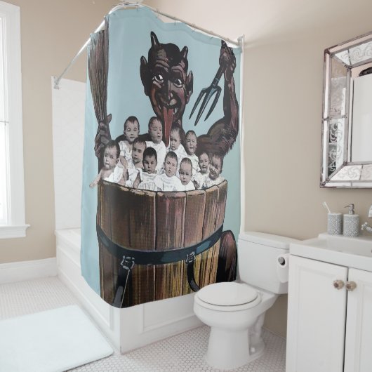  Victoriaans Krampus Douchegordijn (In situ)