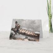  Victoriaans Krampus-kerstkaart Feestdagen Kaart (Voorkant)