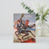 Victoriaans Krampus naar de hel Briefkaart (Staand voorkant)