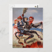 Victoriaans Krampus naar de hel Briefkaart (Voorkant / Achterkant)