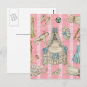 Victoriaans krantenpoppen briefkaart (Voorkant / Achterkant)