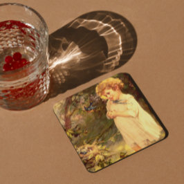 Victoriaans kudde met vogels kartonnen onderzetters