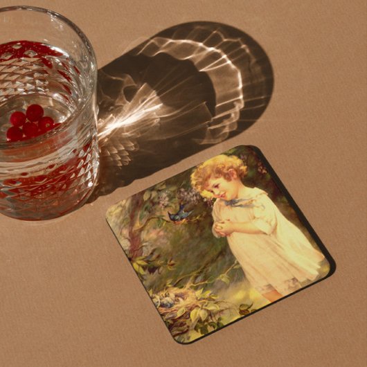 Victoriaans kudde met vogels kartonnen onderzetters