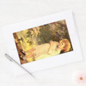 Victoriaans kudde met vogels rechthoekige sticker (Envelop)