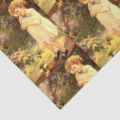 Victoriaans kudde met vogels tissuepapier (Detail)