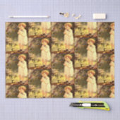 Victoriaans kudde met vogels tissuepapier (Craft)