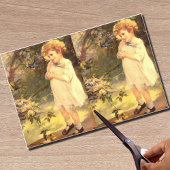 Victoriaans kudde met vogels tissuepapier