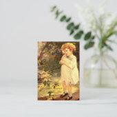 Victoriaans kudde met vogels visitekaartje (Staand voorkant)