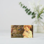 Victoriaans kudde met vogels visitekaartje (Staand voorkant)