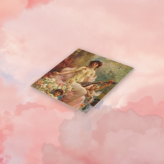 Victoriaans kunst Keramische Tegel Tegeltje