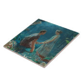 Victoriaans kunst Keramische Tegel Tegeltje (Zijkant)