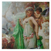 Victoriaans kunst Keramische Tegel Tegeltje (Voorkant)