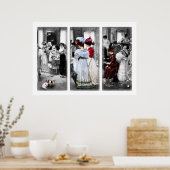  Victoriaans kunst met hoge Mode Poster (Keuken)