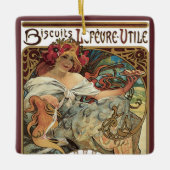  Victoriaans Kunst Nieuw bij Alphonse Mucha Keramisch Ornament (Voorkant)