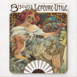  Victoriaans Kunst Nieuw bij Alphonse Mucha Muismat