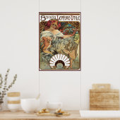  Victoriaans Kunst Nieuw bij Alphonse Mucha Poster (Keuken)