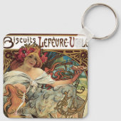  Victoriaans Kunst Nieuw bij Alphonse Mucha Sleutelhanger (Achterkant)