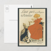  Victoriaans kunst Nieuw, Meisje met melkkatten Briefkaart (Voorkant / Achterkant)
