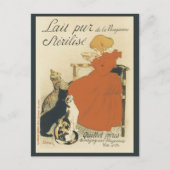  Victoriaans kunst Nieuw, Meisje met melkkatten Briefkaart (Voorkant)