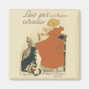  Victoriaans kunst Nieuw, Meisje met melkkatten Magneet