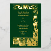  Victoriaans Kunst Nieuwe Wedding Folie Uitnodiging (Voorkant)