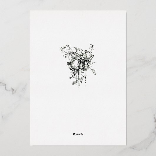  Victoriaans Kunst Nieuwe Wedding Folie Uitnodiging (Achterkant)