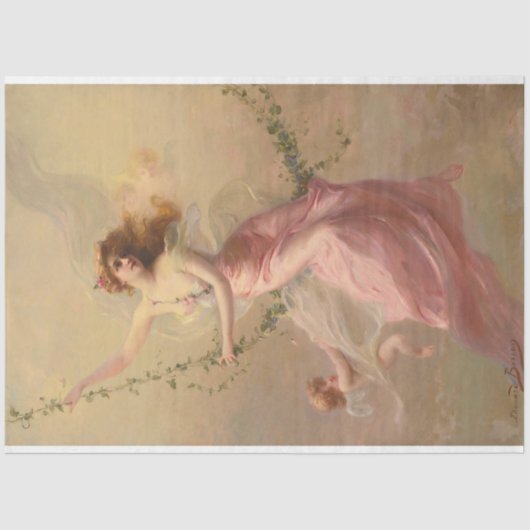 Victoriaans kunst, ontkoppeling van lospagina's, V Tissuepapier (Voorkant)