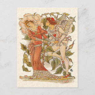  Victoriaans Kunst, Roos van Walter Crane Briefkaart