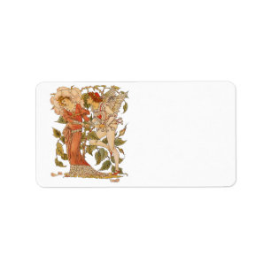  Victoriaans Kunst, Roos van Walter Crane Etiket