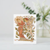  Victoriaans Kunst, Roos van Walter Crane Kaart (Staand voorkant)