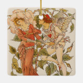  Victoriaans Kunst, Roos van Walter Crane Keramisch Ornament (Achterkant)