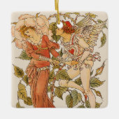  Victoriaans Kunst, Roos van Walter Crane Keramisch Ornament (Voorkant)