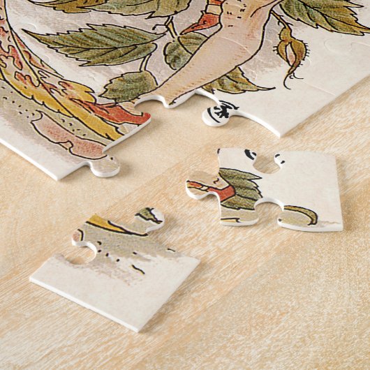  Victoriaans Kunst, Roos van Walter Crane Legpuzzel (Zijkant)