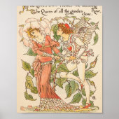  Victoriaans Kunst, Roos van Walter Crane Poster (Voorkant)