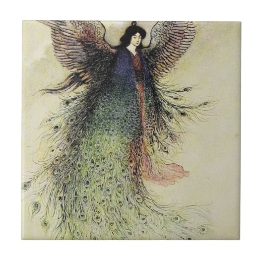  Victoriaans Kunst, Roos van Walter Crane Tegeltje (Voorkant)