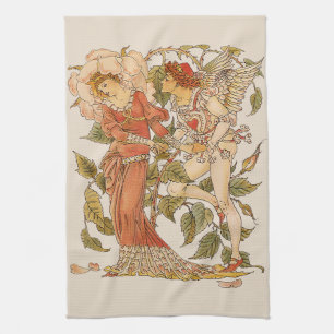  Victoriaans Kunst, Roos van Walter Crane Theedoek